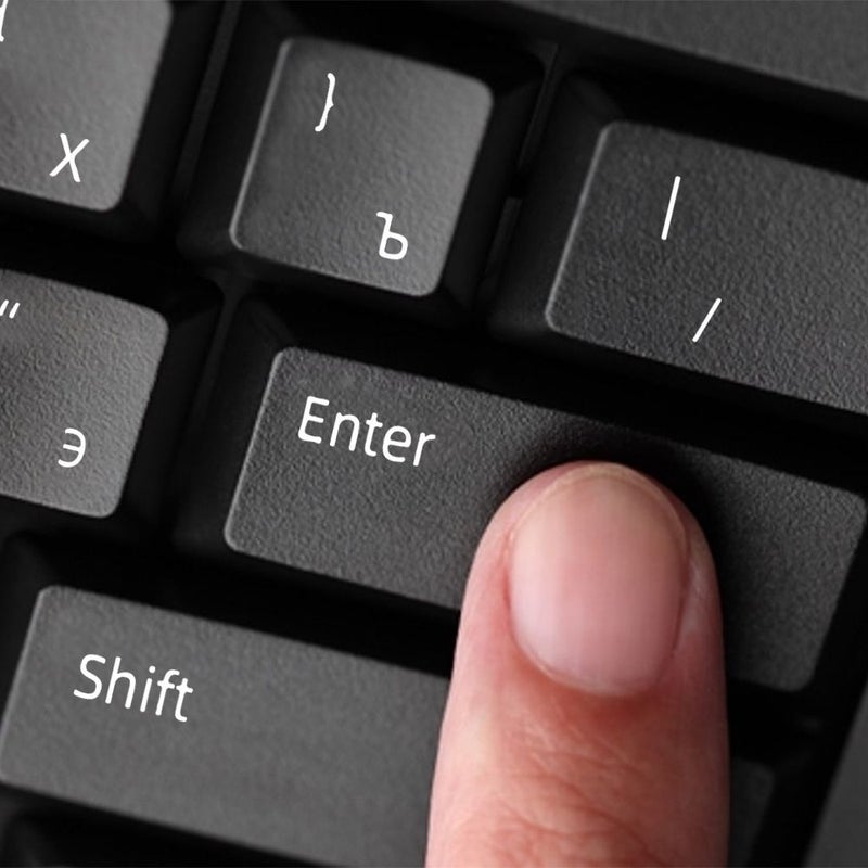 Russian And English Letter Keyboard Stickers 100 Pcs White Transparent Fast Identification - Image 4