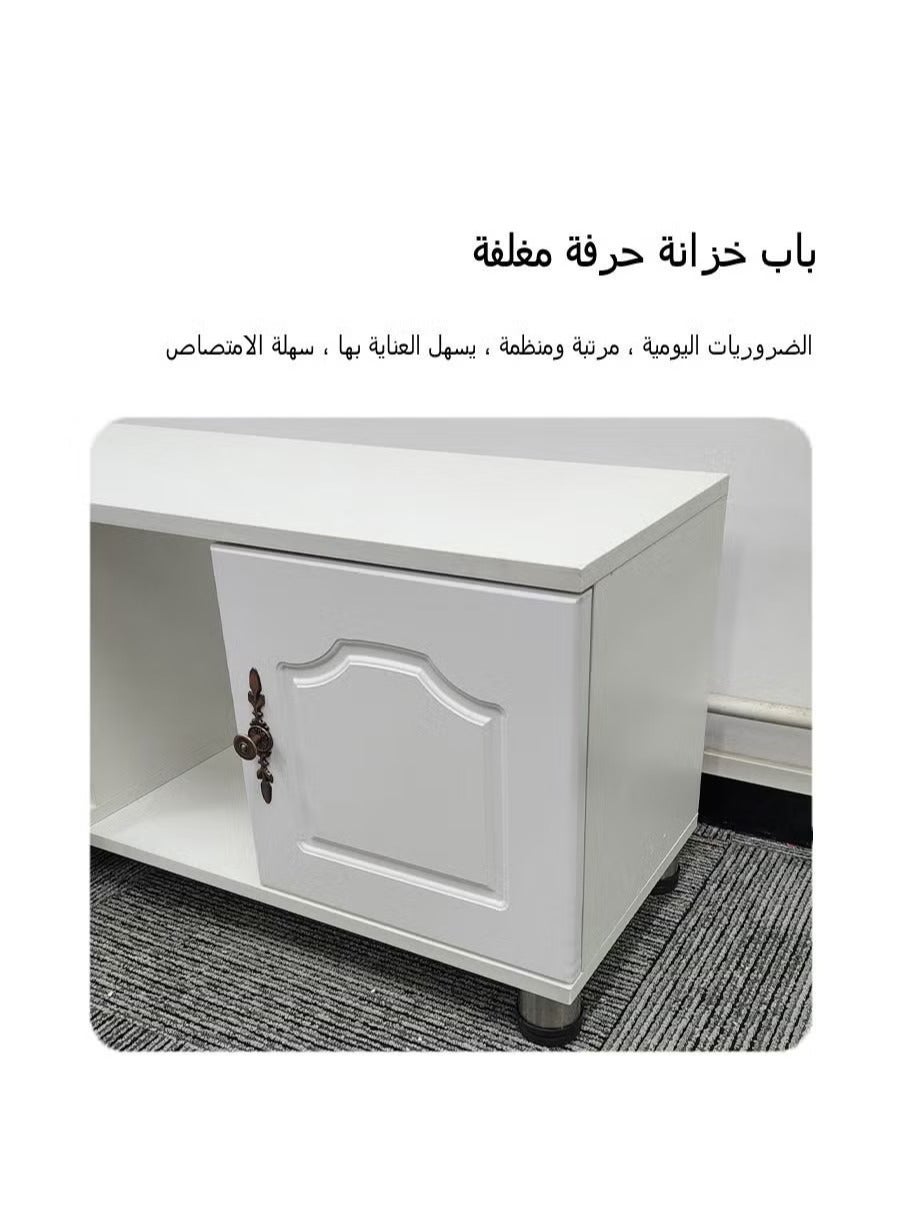 طاولة تلفزيون قابلة للسحب خزانة تلفزيون بيضاء 220*...
