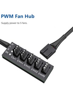 SANMUGEED PWM Fan Hub Cable 3-Pack 4Pin Computer CPU Case Fan Splitter 5 Port 1 to 5 Fans for 3Pin Computer PC Case Fan 4Pin PWM Fan ITX Mining Rig Frame Case  - Image 2