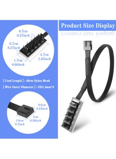 SANMUGEED PWM Fan Hub Cable 3-Pack 4Pin Computer CPU Case Fan Splitter 5 Port 1 to 5 Fans for 3Pin Computer PC Case Fan 4Pin PWM Fan ITX Mining Rig Frame Case  - Image 4