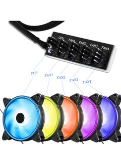 SANMUGEED PWM Fan Hub Cable 3-Pack 4Pin Computer CPU Case Fan Splitter 5 Port 1 to 5 Fans for 3Pin Computer PC Case Fan 4Pin PWM Fan ITX Mining Rig Frame Case  - Image 5