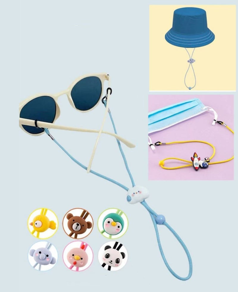 general 6Pack of Children's Glasses With Hat With Mask Strap Adjustable Stretch for Boys and Girls - Image 3