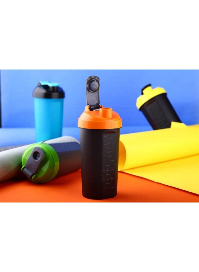 GION GION Gym Shaker Bottle Fitness Series Pre Workout BCAAs Leak Proof Guarantee Polypropylene BPA-Free Material Gym Sipper Bottle with Blending Ball-700 ml (1Pcs) (Multicolor)  - Image 2