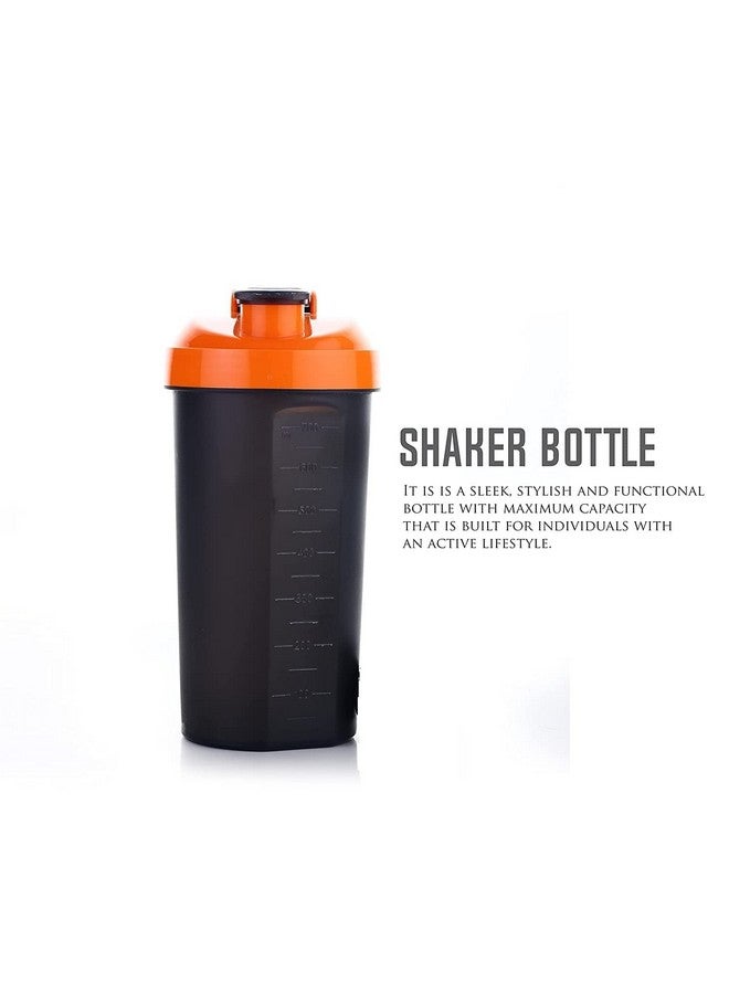 GION GION Gym Shaker Bottle Fitness Series Pre Workout BCAAs Leak Proof Guarantee Polypropylene BPA-Free Material Gym Sipper Bottle with Blending Ball-700 ml (1Pcs) (Multicolor)  - Image 4