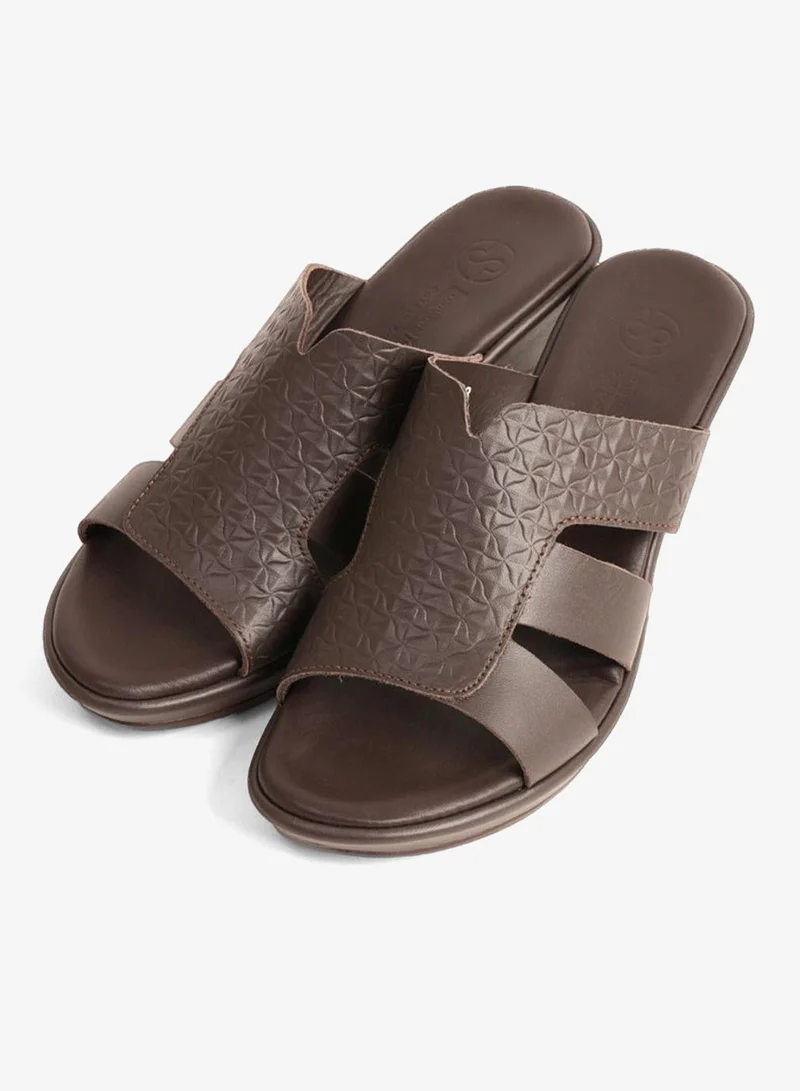 Comfort Plus  COMFORT PLUS WOMEN'S EMBOSSED LEATHER WEDGES BROWN for Women | Best Price UAE