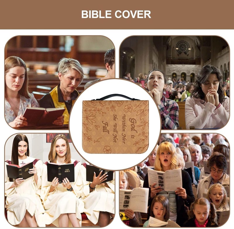 windforgecraft Bible Book for Men,Portable Book Tote Bag | PU Leather Bible Protective, Manual Protective for Reading Lover Zalhin - Image 4