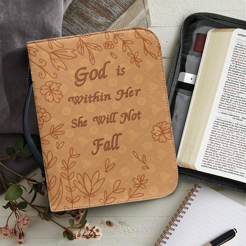 windforgecraft Bible Book for Men,Portable Book Tote Bag | PU Leather Bible Protective, Manual Protective for Reading Lover Zalhin - Image 3
