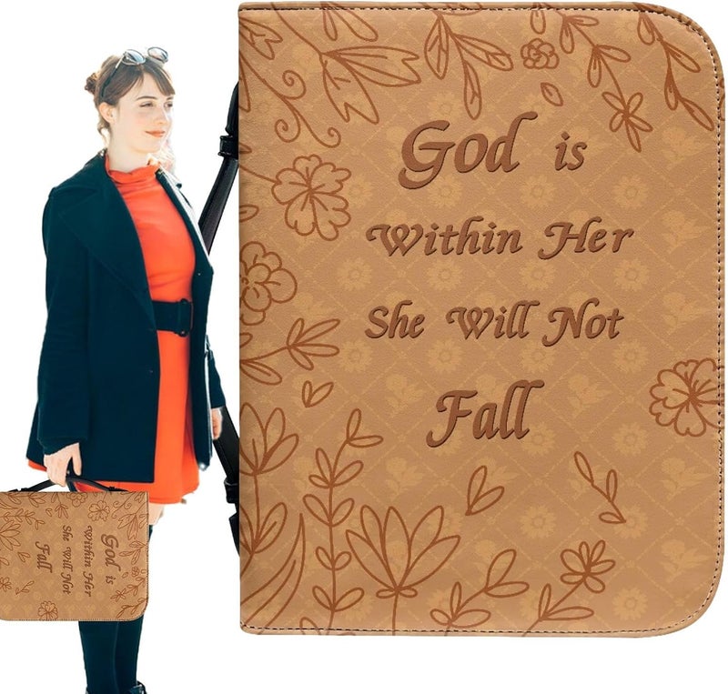 windforgecraft Bible Book for Men,Portable Book Tote Bag | PU Leather Bible Protective, Manual Protective for Reading Lover Zalhin - Image 1