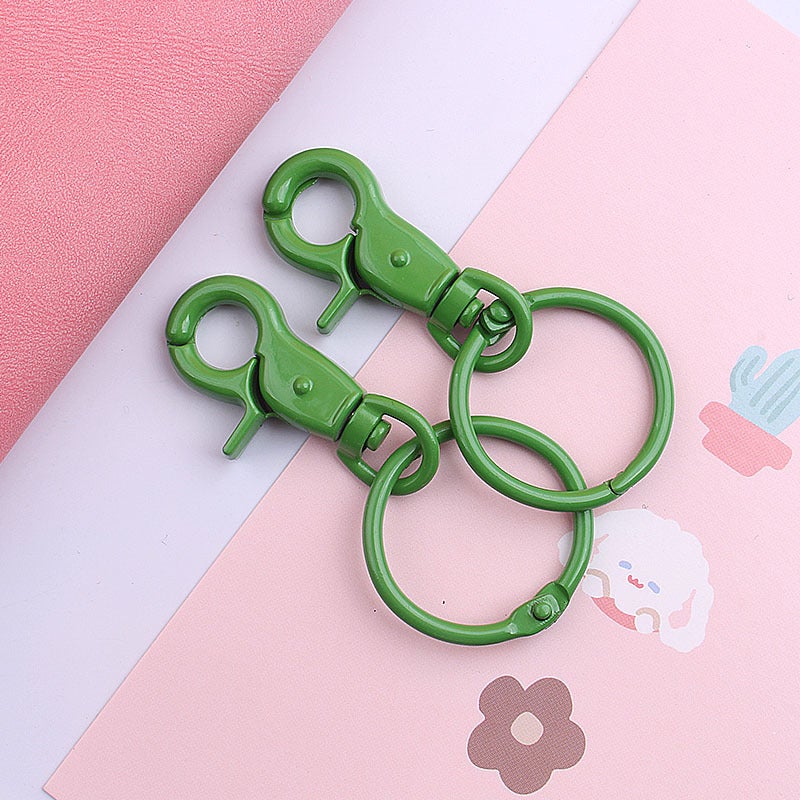 Colorful Painted Keychain Clasp Jewelry Green 