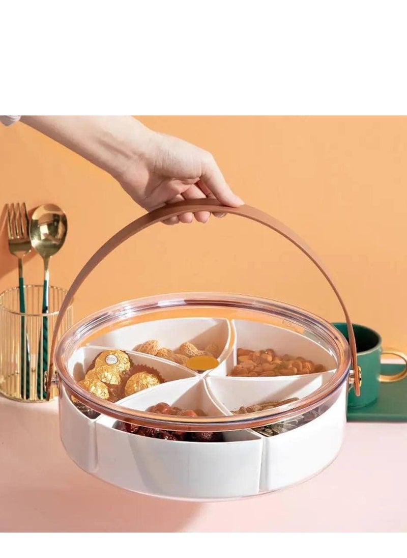 Round dessert plate, divided into 5 boxes, pure acrylic material, high quality, the ultimate elegance - pzsku/Z8E12E76A7655E1D57F0DZ/45/_/1737980913/a2b7bb78-ed01-42f0-b6f8-0a477d0a7a4c