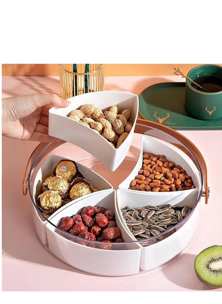 Round dessert plate, divided into 5 boxes, pure acrylic material, high quality, the ultimate elegance - pzsku/Z8E12E76A7655E1D57F0DZ/45/_/1737981156/7ca90686-cab2-4b4c-9349-bf9b358573e2