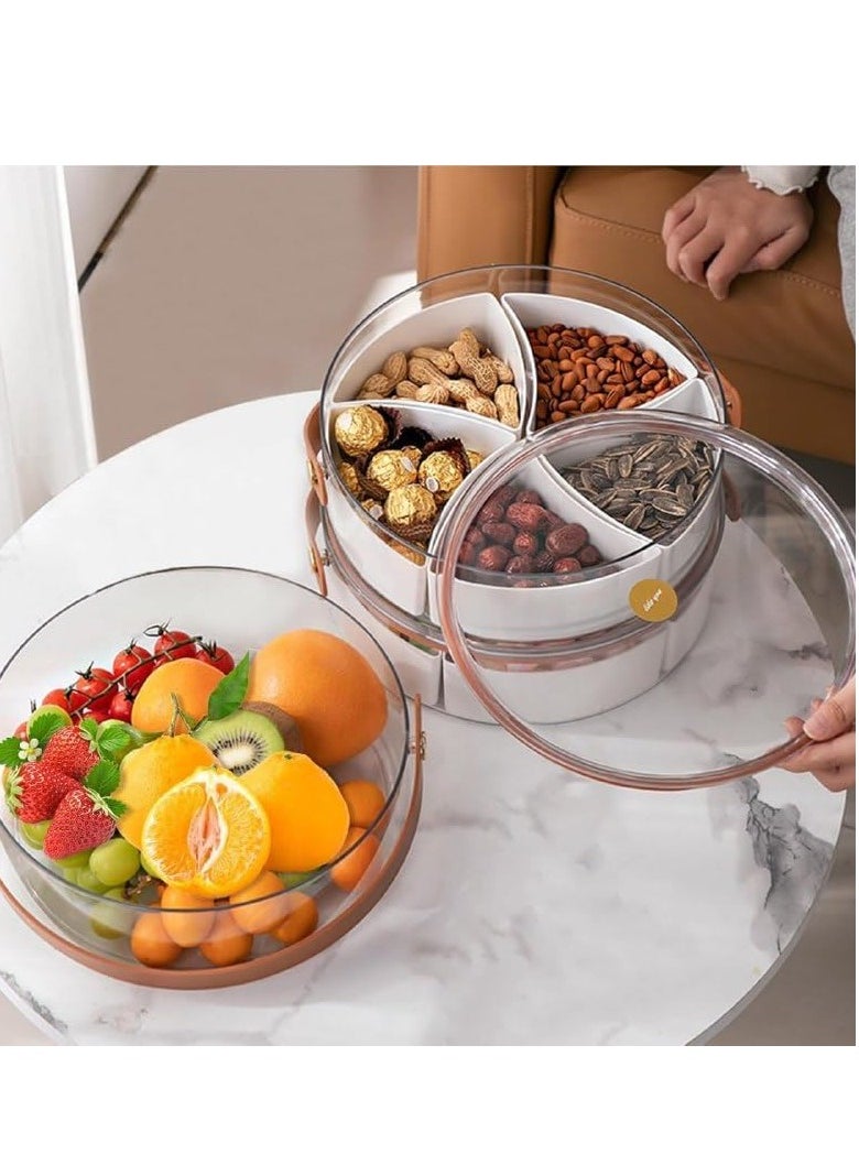 Round dessert plate, divided into 5 boxes, pure acrylic material, high quality, the ultimate elegance - pzsku/Z8E12E76A7655E1D57F0DZ/45/_/1737981178/280ba70a-8a8b-47b9-b6ba-3a778d5f98a3