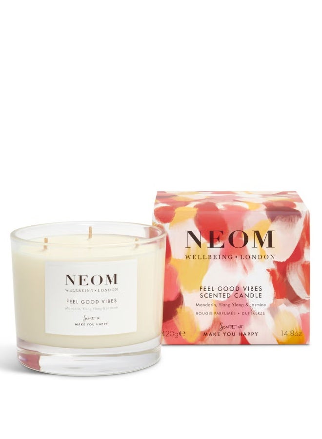 NEOM NEOM Feel Good Vibes 3 Wick Candle 420g  - Image 1