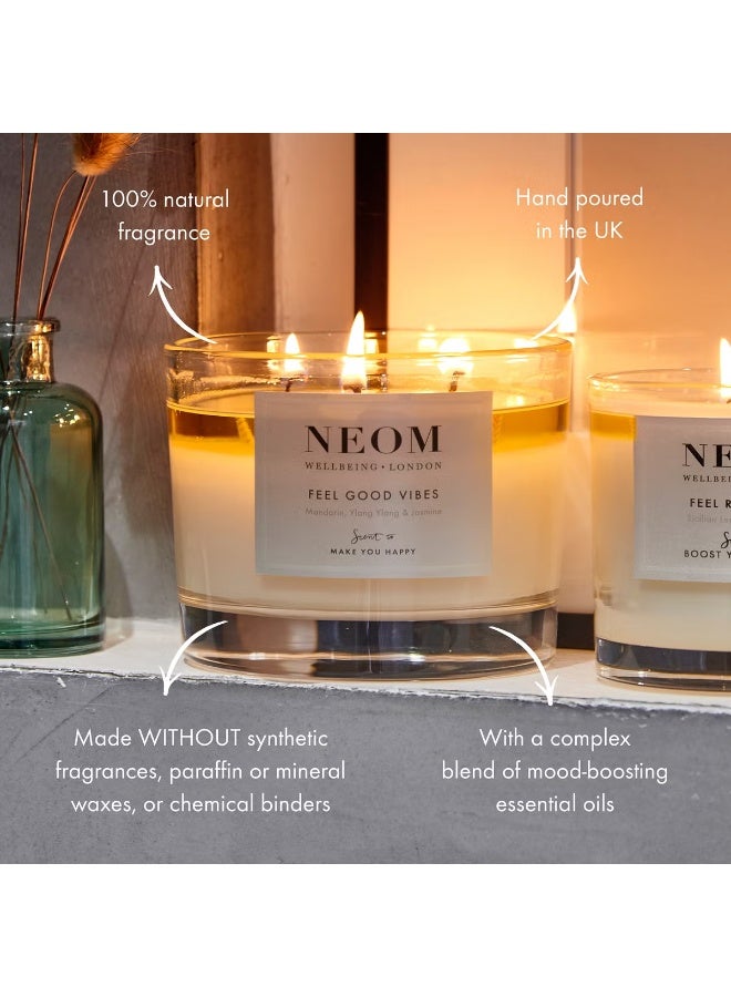NEOM NEOM Feel Good Vibes 3 Wick Candle 420g  - Image 2