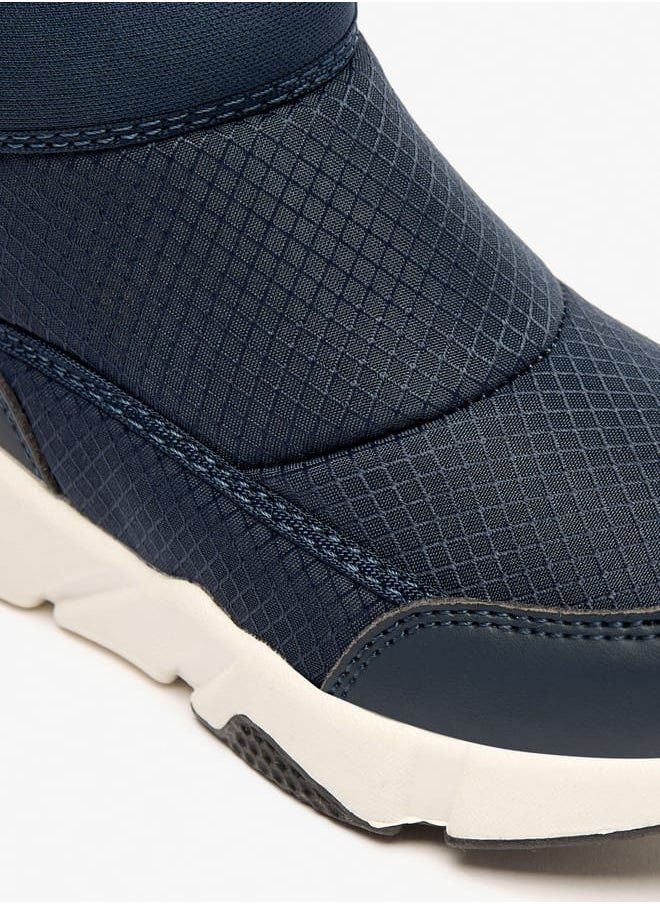 JUNIORS Boys Textured High Cut Boots with Zip Closure  - Image 5