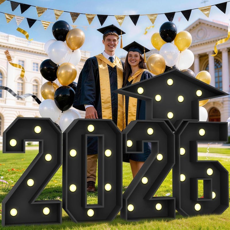 Froova Prom Marquee Letters for 2026 Graduation Decorations Light Up Sign 3FT Large Mosaic Letters Cardboard Pre-Cut Frame for Class of 2026 High School College Grad Prom Party Sign Backdrop Party - Image 1