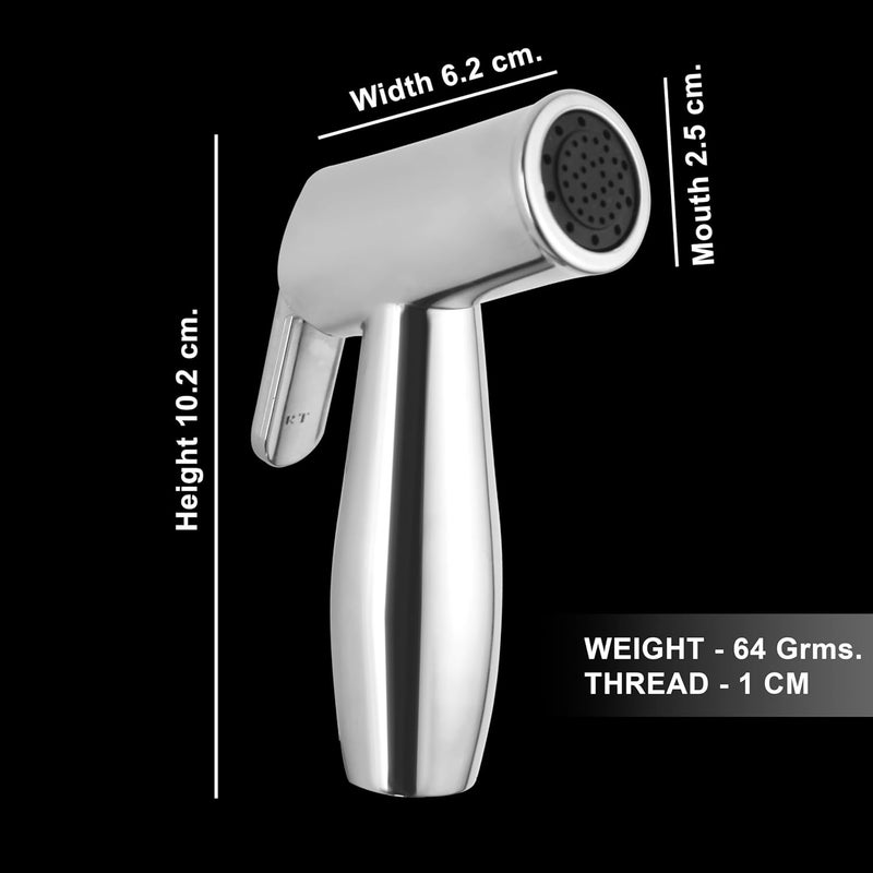 Waterman Figo Health Faucet ABS Material with 1125 Mtr Fibre Nylon Hose Pipe and Hook Jet Spray for Toilet Bidet Sprayer Health Faucet for Toilet Gun Handheld Faucet Toilet - Image 4