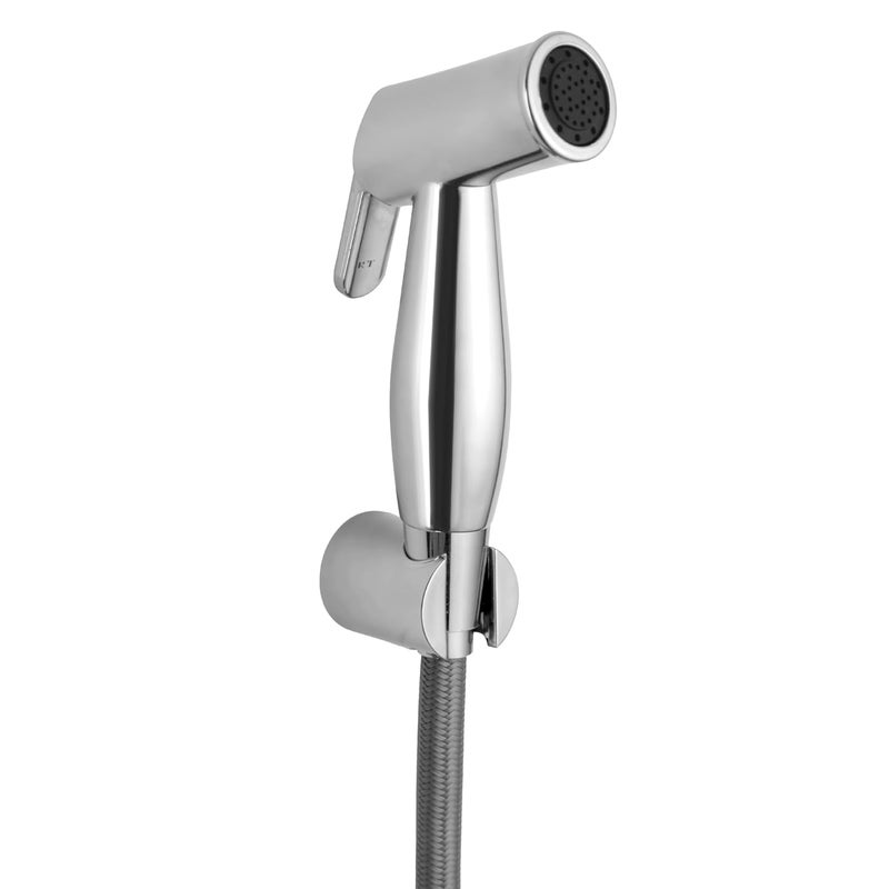 Waterman Figo Health Faucet ABS Material with 1125 Mtr Fibre Nylon Hose Pipe and Hook Jet Spray for Toilet Bidet Sprayer Health Faucet for Toilet Gun Handheld Faucet Toilet - Image 1