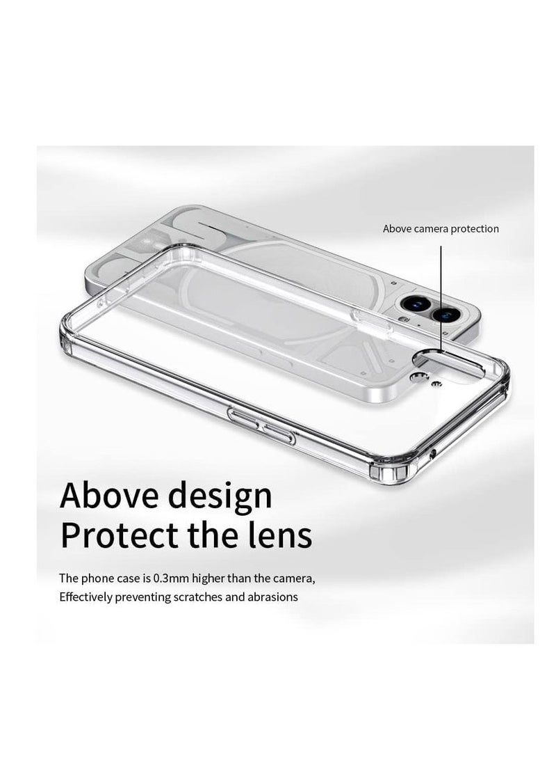 IAF Nothing Phone 1 Case Clear Crystal Shockproof Thin Hybrid Durable Hard PC Back Shell Protective Soft TPU Silicone Bumper Slim Anti Yellow Cover for Nothing Phone (1), HD Clear - Image 4