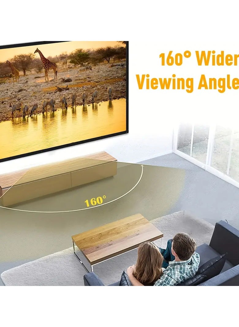 Generic 60-Inch Portable Projector Screen 4K HD 16:9, Foldable  Washable Anti-Wrinkle Projection Screen, Double-Sided Viewing, Outdoor  Indoor Movie Screen for Home Theater, Office, Classroom  - Image 5