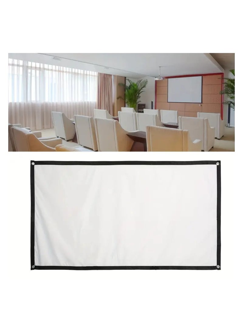 Generic 60-Inch Portable Projector Screen 4K HD 16:9, Foldable  Washable Anti-Wrinkle Projection Screen, Double-Sided Viewing, Outdoor  Indoor Movie Screen for Home Theater, Office, Classroom  - Image 3