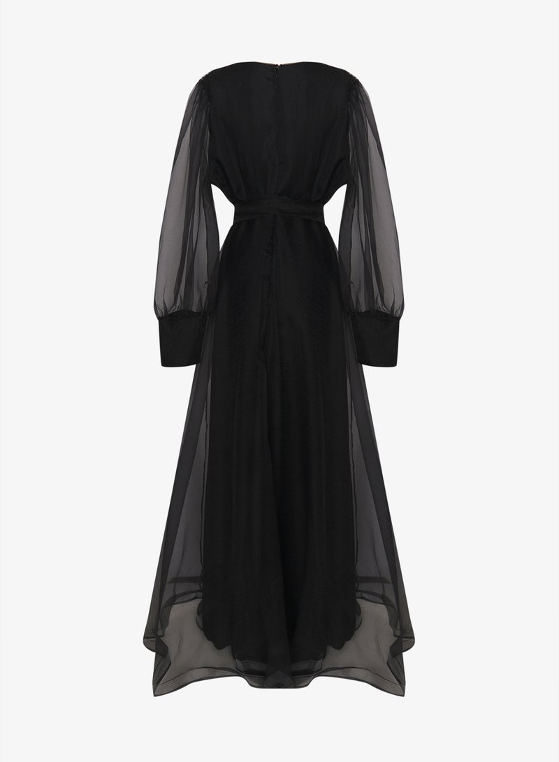 Khizana Plus size A-line Puff Sleeved Dress - Image 2