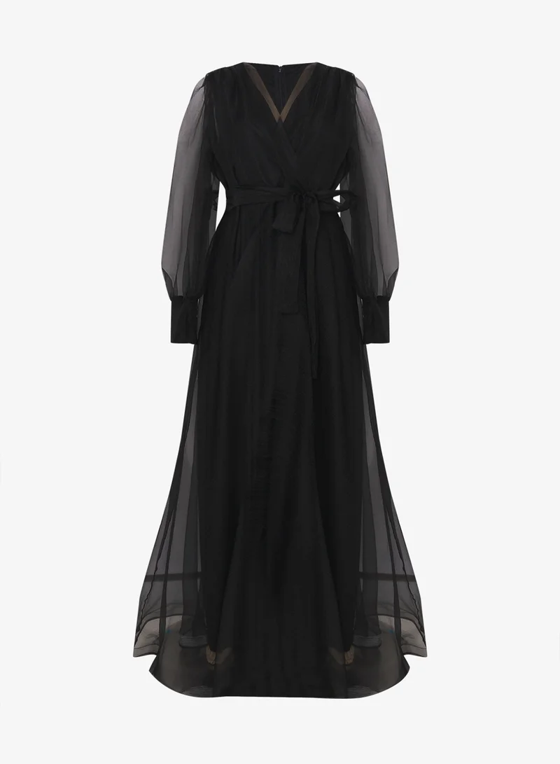 خزانة Plus size A-line Puff Sleeved Dress