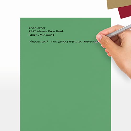 LUXPaper 8.5" x 11" Cardstock | Letter Size | Holiday Green | 100lb. Cover (183lb. Text) | 50 Qty - Image 5