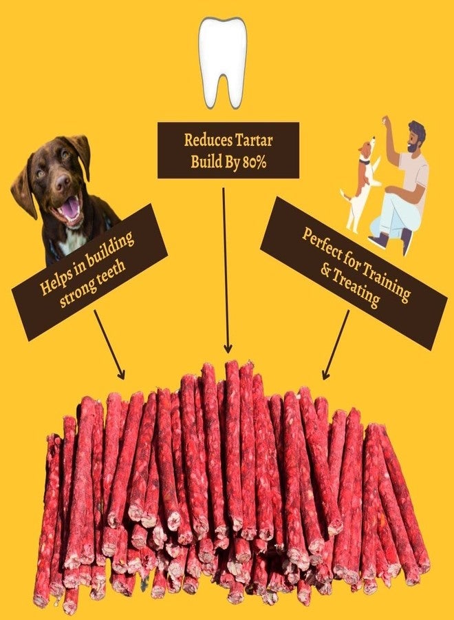 ADB Creations Dog Food Chew Stick Flavor of Mutton, Rawhide Treat Munchy, Long Lasting Protein and Dental Snack for All Breed Dogs and All Life Stages - 1.5kg (Pack of 1) - Image 4