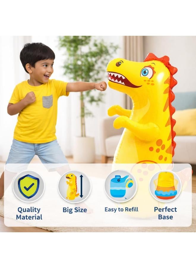 Zain KIDZYMON Bop Bag Hit me Toys for Kids, Punching Bag for Kids, hit me Toys Large Size 98 CM, Pack of 1 (Tiger, Dinosaur or Dolphin Shape) - Image 4