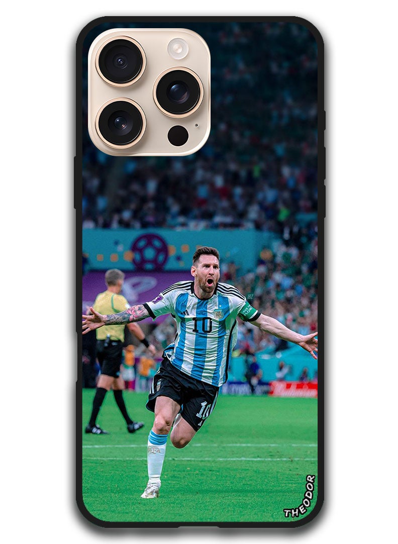 Theodor Protective Case Anti Scratch Shock Proof Bumper Cover For iPhone 16 Pro (6.3)-inch Messi 5 - Image 1