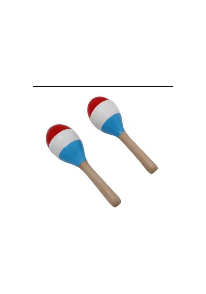Megarya Colorful Wooden Maracas for Kids – 2pcs Rhythm Shaker Toy Set - Image 1