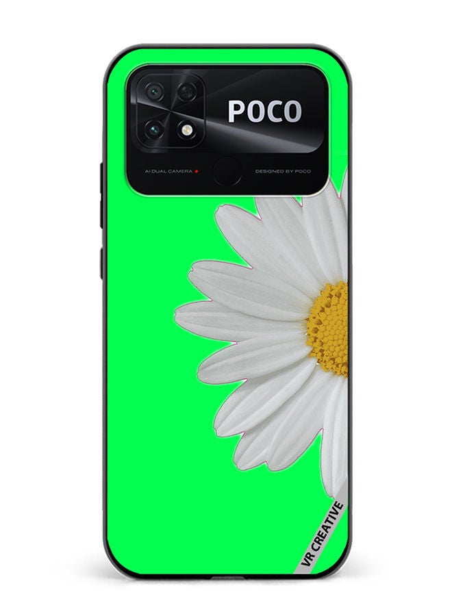 VR CREATIVE Protective Case Cover For Xiaomi Poco C40 Daisy Design Multicolour - Image 1