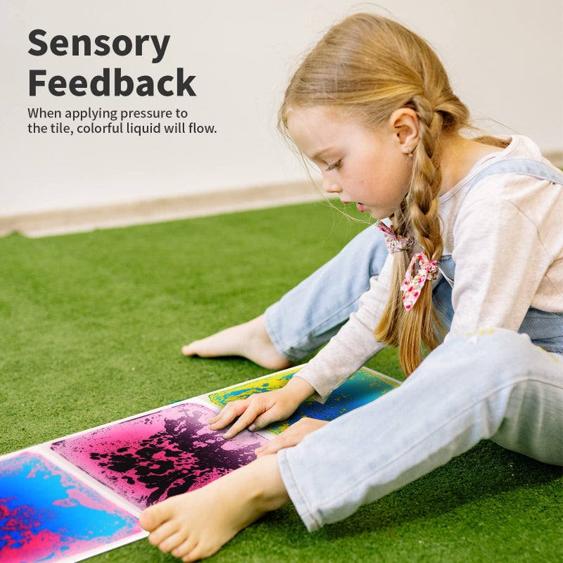 Art3d Liquid Fusion Activity Play Mat for Kids, Pack of 9 Tiles 12" X 12", Multi-Color - Image 3