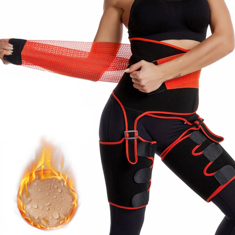 مزيل دهون الفخذ بحجم إكس إكس كبير - مدرب 3 في 1 بحجم قابل للتعديل - تصميم مضاد للانزلاق للتحكم في الخصر لليوغا والركض والتسلق والتمارين الرياضية - Image 4