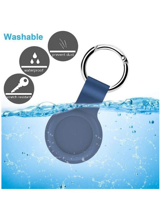 4 Pack Protective Case for Apple Airtag With Keychain, Waterproof Silicone Protective Case, Suitable for hanging on backpacks, phone cases, clothing, pets, etc（Black，Red，White，Pink）  - Image 5