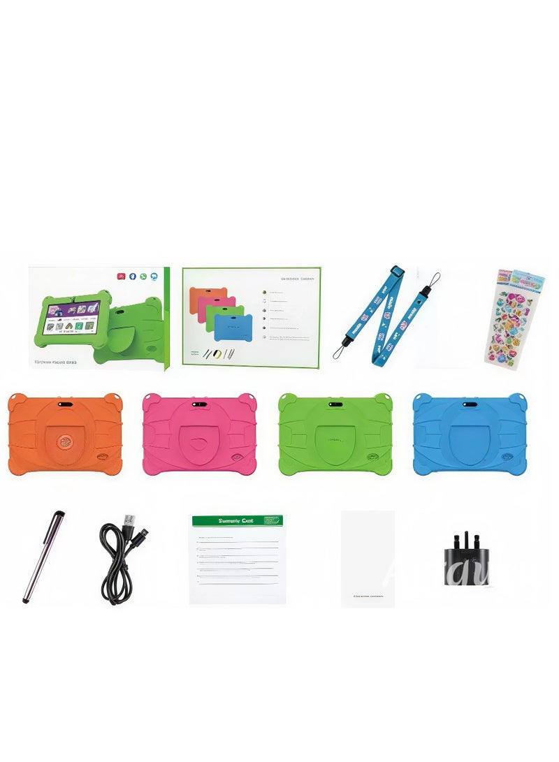 ريبنيو جهاز لوحي للأطفال M70، شاشة عالية الدقة 7 بوصات، كاميرا مزدوجة، نظام أندرويد 7.0، سعة تخزين 8 جيجابايت، بطارية 3000 مللي أمبير/ساعة، يدعم لغات متعددة (اخضر) - Image 2