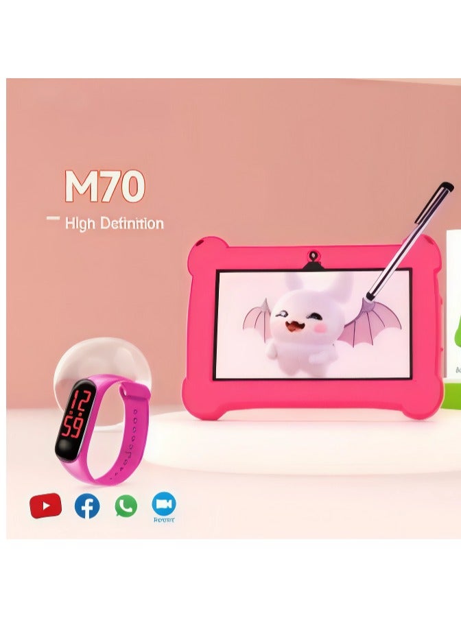 ريبنيو جهاز لوحي للأطفال M70، شاشة عالية الدقة 7 بوصات، كاميرا مزدوجة، نظام أندرويد 7.0، سعة تخزين 8 جيجابايت، بطارية 3000 مللي أمبير/ساعة، يدعم لغات متعددة (اخضر) - Image 4