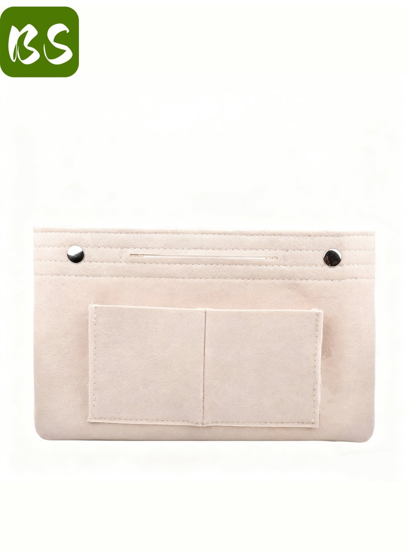 بي إس حقيبة متعددة الاستخدامات من اللباد | بطانة لتنظيم حقائب اليد النسائية | حقيبة تخزين من اللباد | مساحات تخزين متعددة لتصميم منظم، وداعًا للفوضى | خامة لباد عالية الجودة، خفيفة الوزن، وتوفر حماية داخلية | تصميم صغير يناسب جميع أنواع حقائب اليد - Image 4