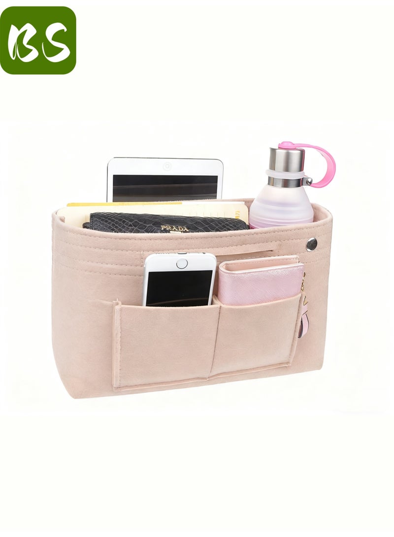 بي إس حقيبة متعددة الاستخدامات من اللباد | بطانة لتنظيم حقائب اليد النسائية | حقيبة تخزين من اللباد | مساحات تخزين متعددة لتصميم منظم، وداعًا للفوضى | خامة لباد عالية الجودة، خفيفة الوزن، وتوفر حماية داخلية | تصميم صغير يناسب جميع أنواع حقائب اليد - Image 3