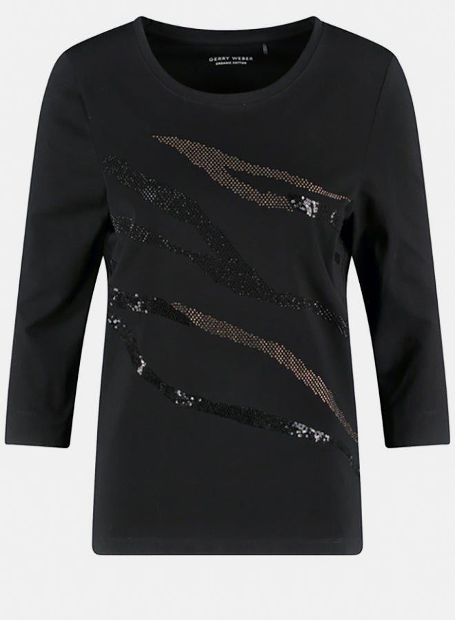 GERRY WEBER 3/4-Sleeve Top With A Decorative Front  - Image 4