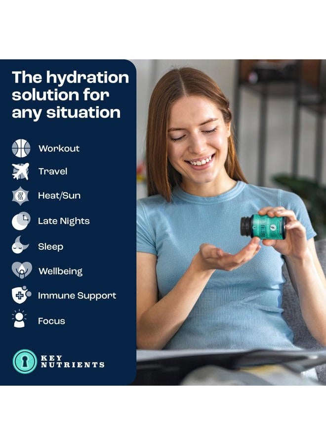 KEY NUTRIENTS Electrolyte Tablets, 200 Capsules, Salt for Dehydration, Fasting Electrolytes- Salt Pills with Electrolytes, No Sugar, Gluten Free Hydration Tablets Made in USA - Image 4