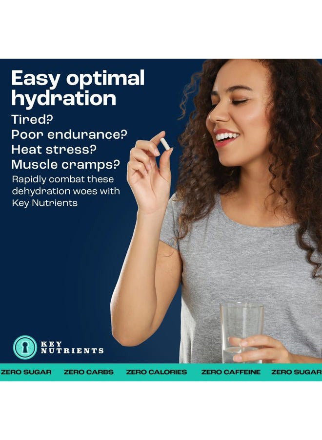 KEY NUTRIENTS Electrolyte Tablets, 200 Capsules, Salt for Dehydration, Fasting Electrolytes- Salt Pills with Electrolytes, No Sugar, Gluten Free Hydration Tablets Made in USA - Image 2
