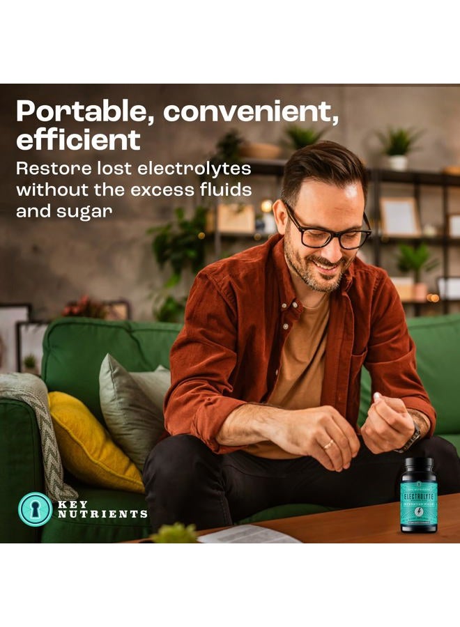 KEY NUTRIENTS Electrolyte Tablets, 200 Capsules, Salt for Dehydration, Fasting Electrolytes- Salt Pills with Electrolytes, No Sugar, Gluten Free Hydration Tablets Made in USA - Image 3