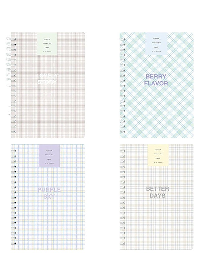 4 Pcs Spiral Notebook, Lined Journals 60 Sheets (120 Pages) for Writing Work School Supplies - Image 1