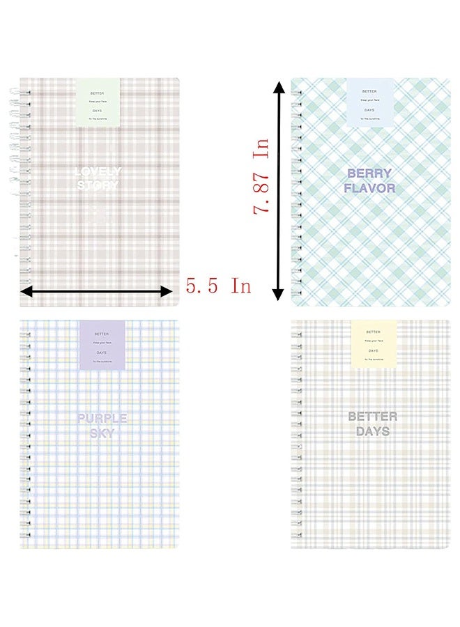 4 Pcs Spiral Notebook, Lined Journals 60 Sheets (120 Pages) for Writing Work School Supplies - Image 2