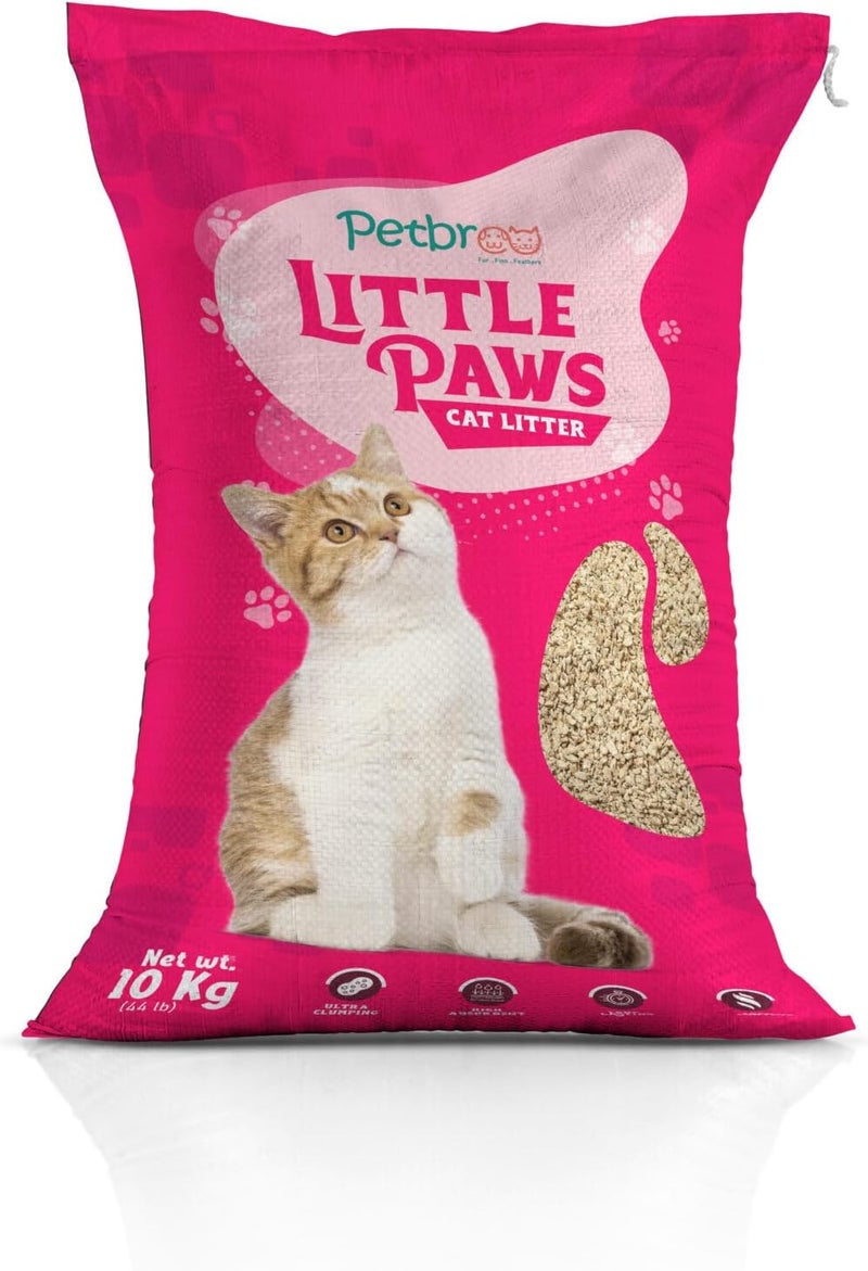 Petbroo Little Paws Cat Litter 10kg - Clumping Cat Litter with Superior Odor Control - Image 2