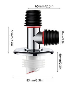 Realfrog Drain Pipe Floor Drain Connector Durable and Non Slip Three Way Downpipe Interface Washing Machine Drain Pipe Floor Drain Connector  - Image 2