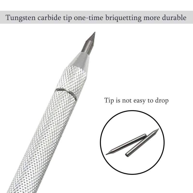 NEPAK 4 Pack Metal Scribe Tool,Tungsten Carbide Scriber Pen with Magnet, for Machinist,Engraving,Welding(with 24 Marking Tips) - Image 3