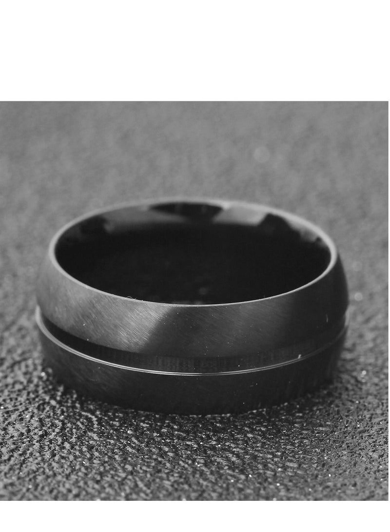 Loquat Stainless Steel Solid Polished Signet Ring